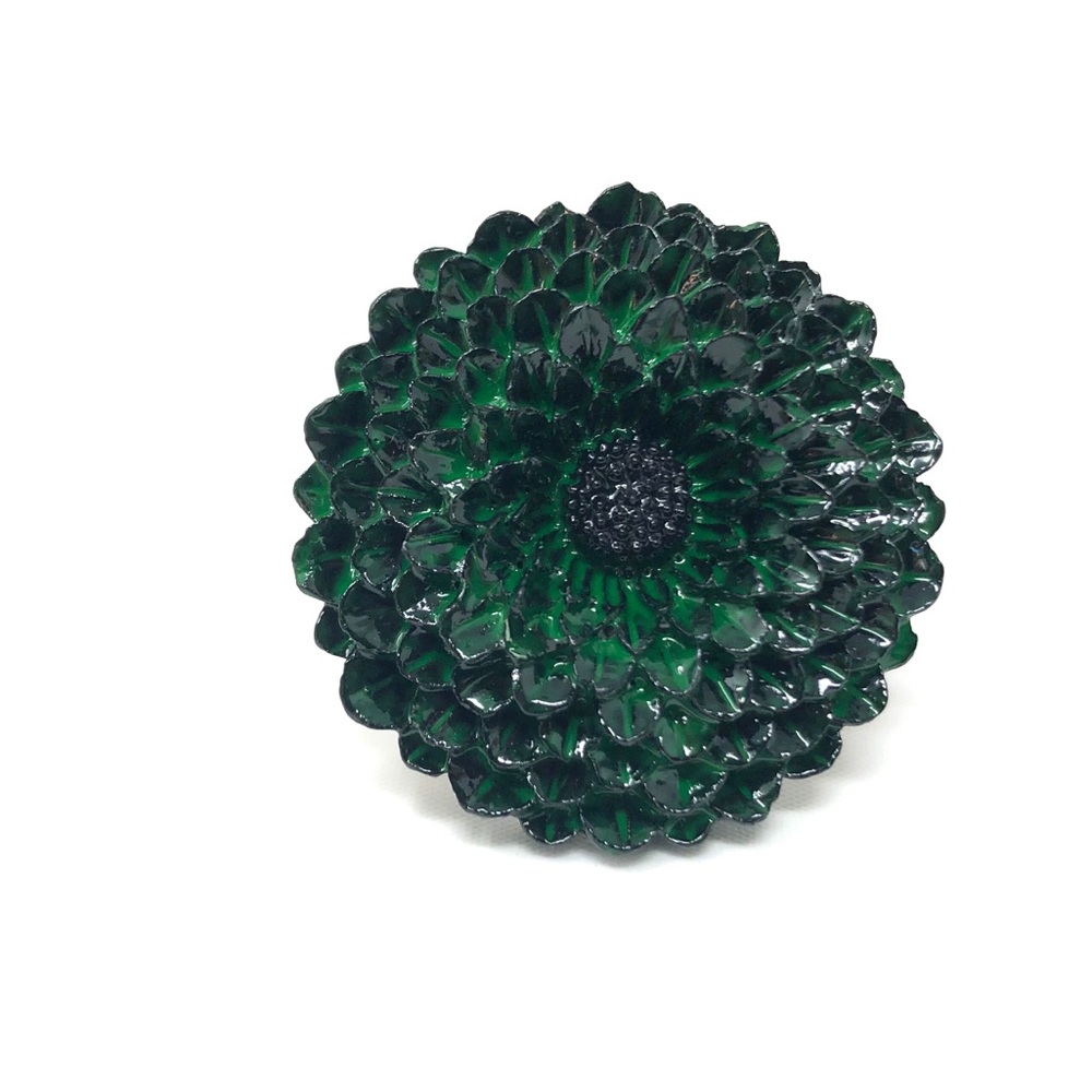 Hand painted enamel finish flower ring, NWOT - Picture 2 of 11